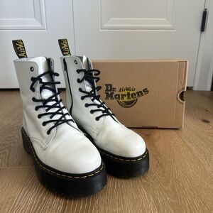 Dr. Martens White Jadon Platform Boots